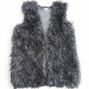 Xhilaration Grey Faux Fur Vest